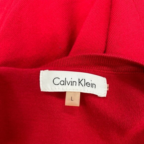 Calvin Klein Womens Red Button-Front Cardigan Sweater Size L - Picture 4 of 6